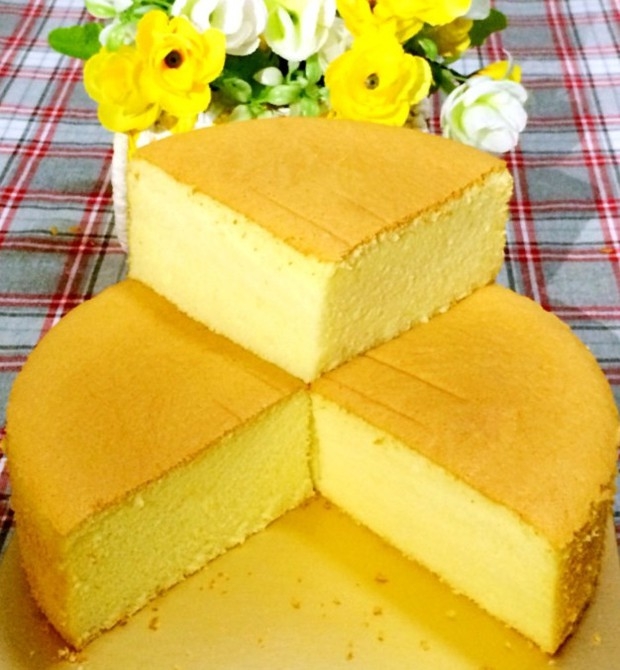 8寸完美不裂版牛奶戚风蛋糕