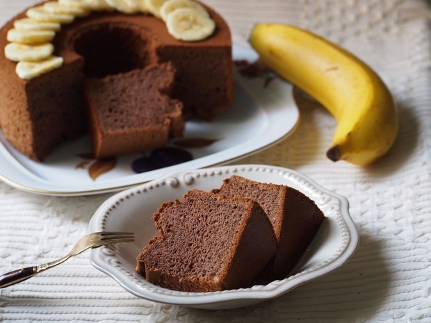 将香蕉进行到底 香蕉可可戚风蛋糕
