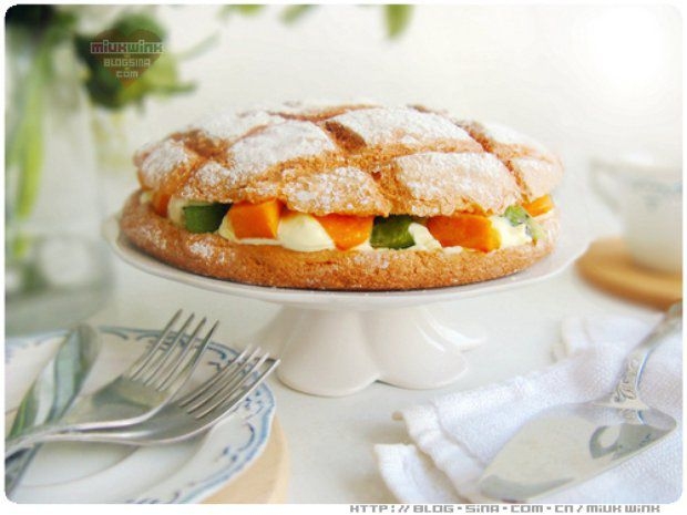 【比司吉&水果奶油夹馅】轻盈无油分蛋海绵蛋糕