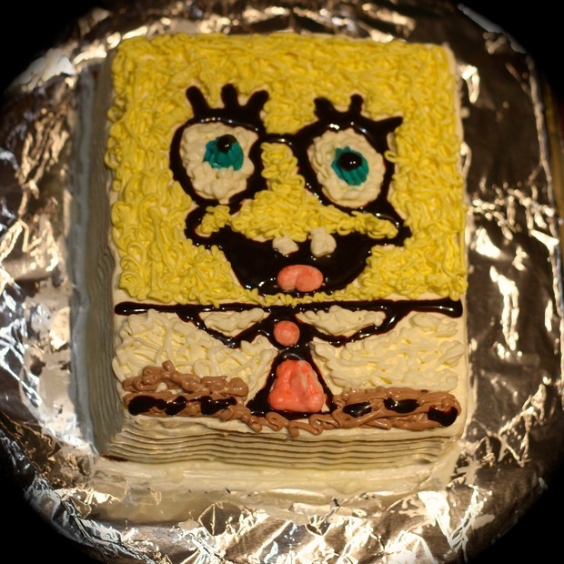 海绵宝宝奶油蛋糕