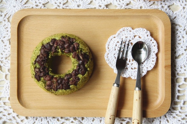 抹茶红豆天使蛋糕（无油）