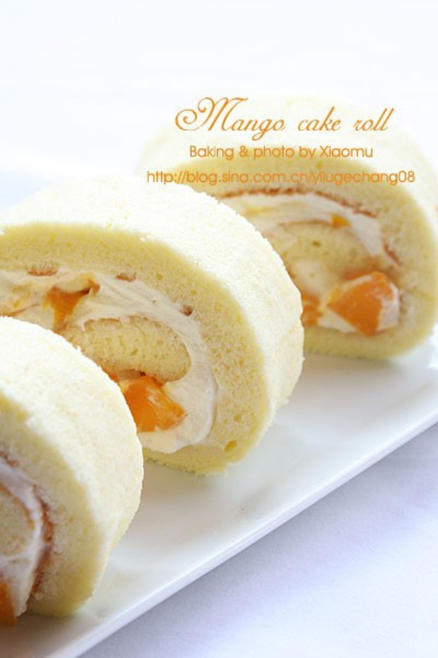 奶油芒果蛋糕卷