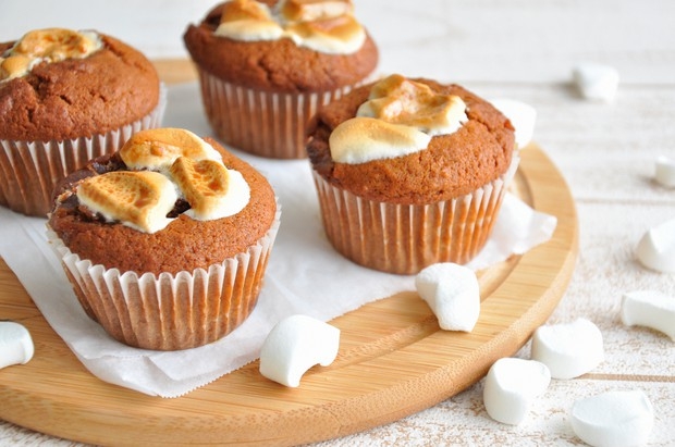 焦糖&棉花糖杯子蛋糕