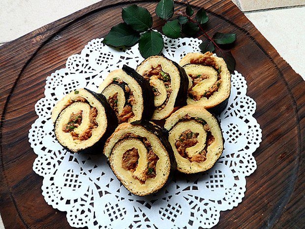 无油海苔肉松蛋糕卷