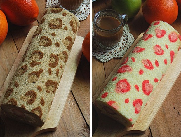 双色豹纹蛋糕卷