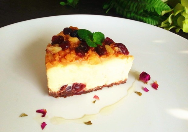 蔓越莓苹果重芝士蛋糕--软绵