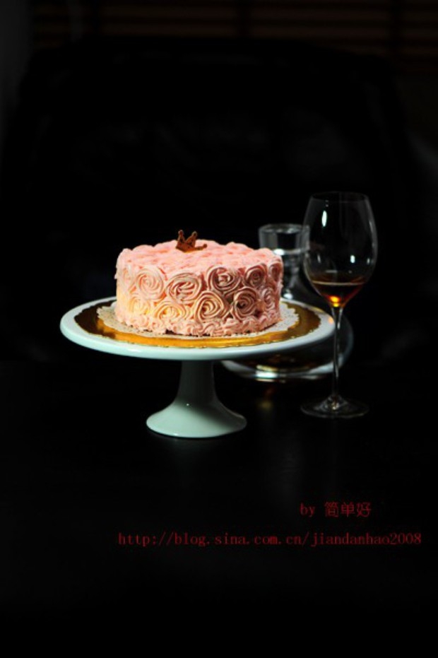 可可奶油花蛋糕