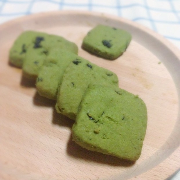 抹茶海苔酥饼（无蛋超简单）
