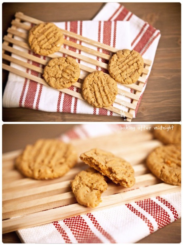 无粉无油燕麦花生酱饼干