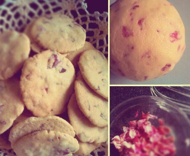 玫瑰花香酥饼干