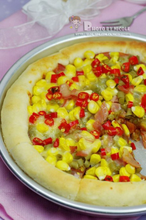 酸豆角火腿芝心披萨