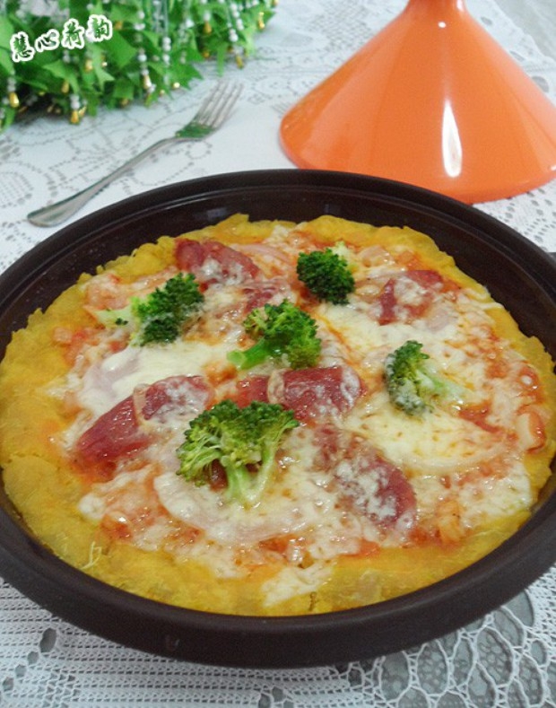 红薯腊肠西兰花比萨