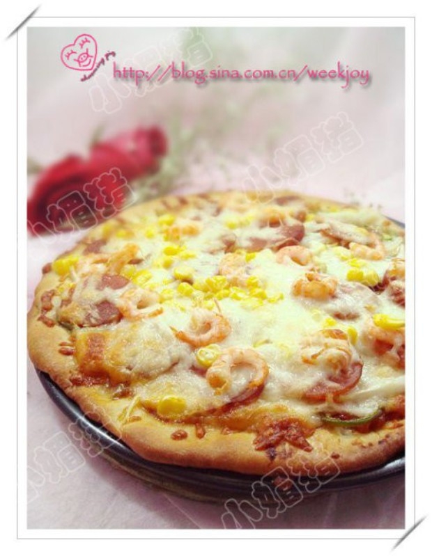 北极虾番茄肉酱批萨