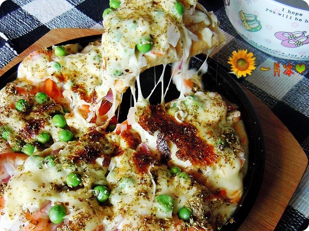 基围虾蘑菇披萨