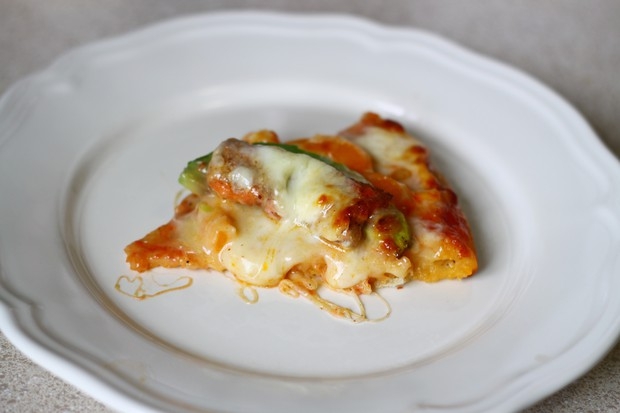 香辣三文鱼披萨