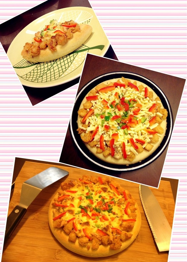 脆香农家鸡肉孜然白汁pizza