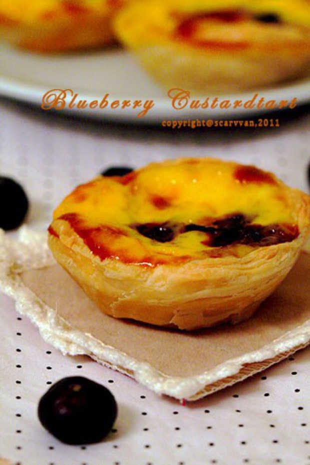 蓝莓蛋挞（飞饼版）