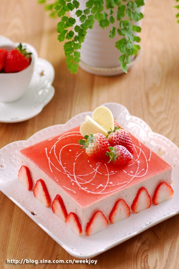 草莓冻芝士