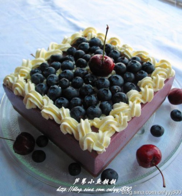 蓝莓乳酪慕斯