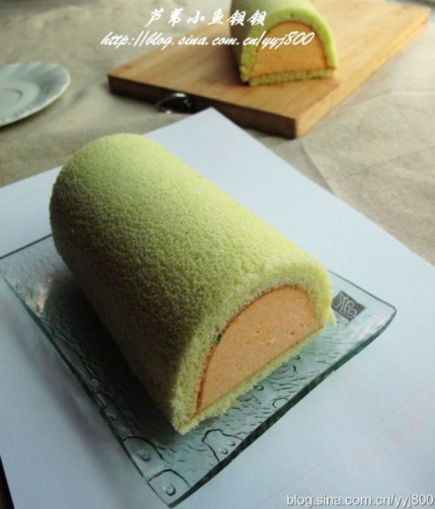 斑斓海绵之木瓜慕斯