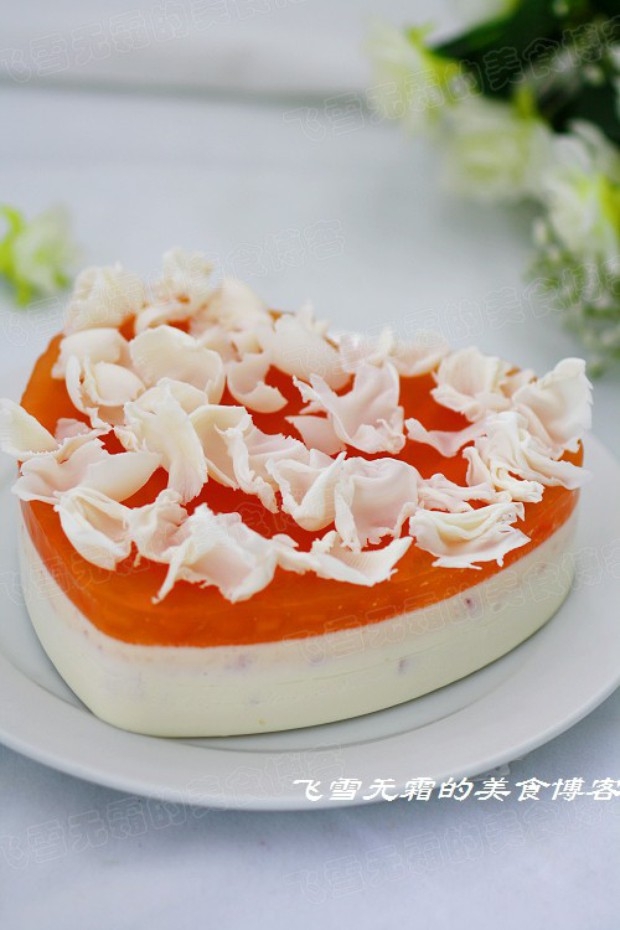 心形巧克力木瓜慕司