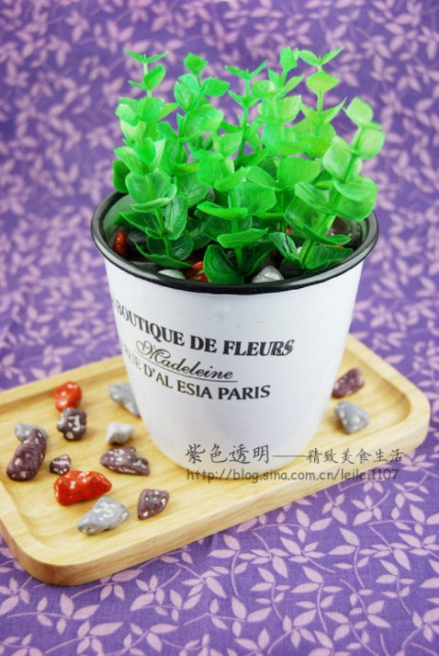 仿真花盆巧克力慕斯蛋糕