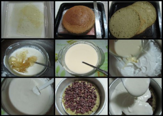 绿茶红豆慕斯蛋糕