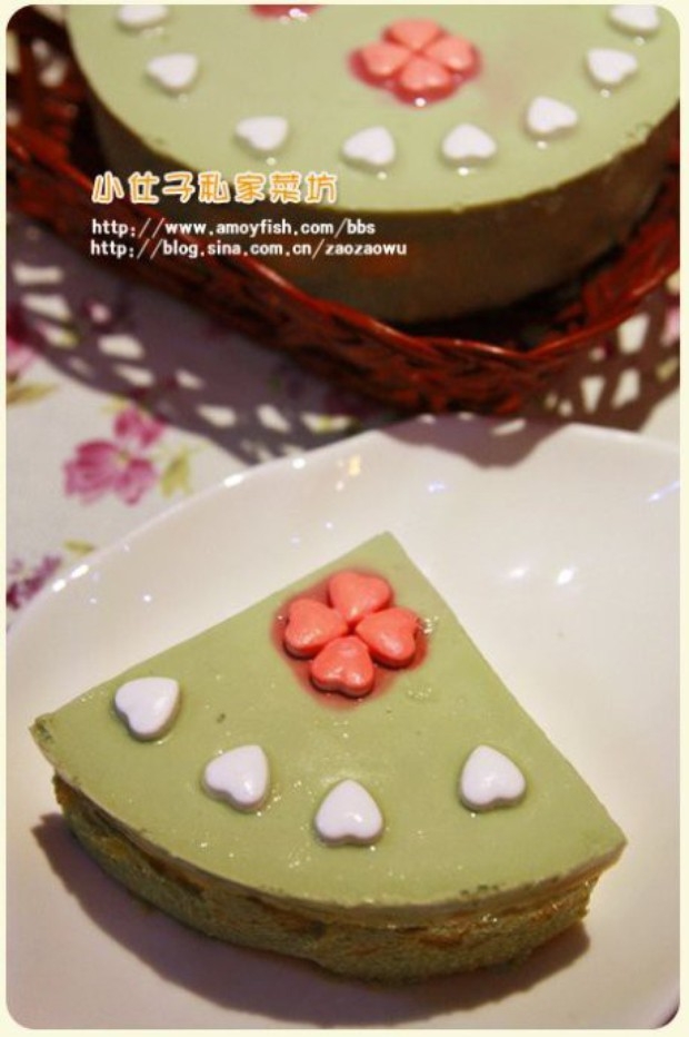 绿茶慕斯蛋糕