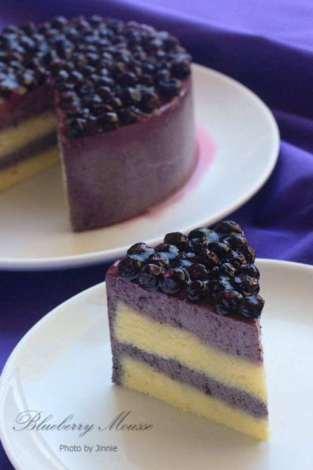 蓝莓慕斯蛋糕