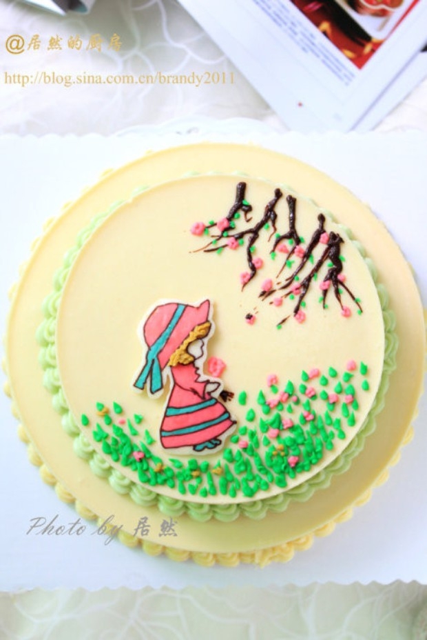 萌女孩慕斯蛋糕