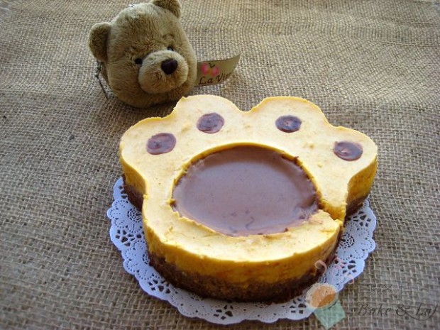 芒果可可双色慕斯