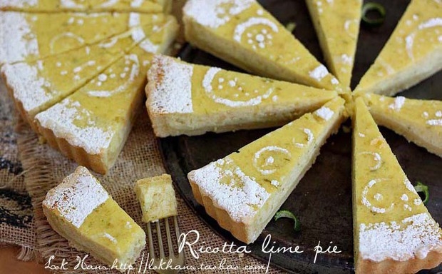 奶油干酪乳清柠檬派Ricotta lime pie