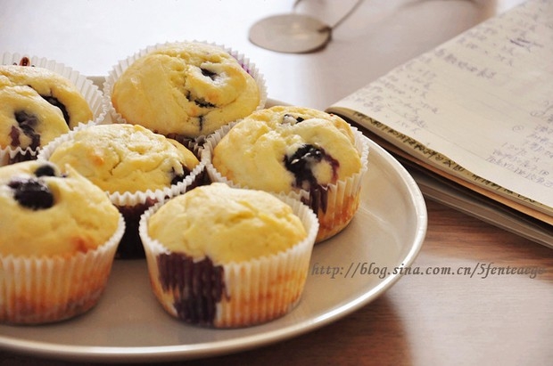 酸奶油蓝莓麦芬