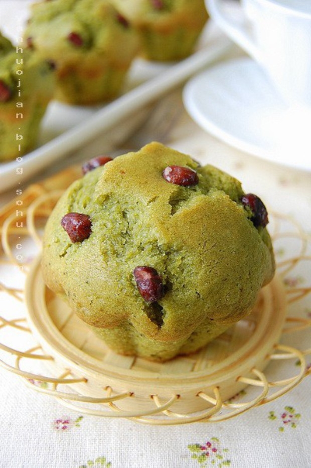 抹茶红豆玛芬