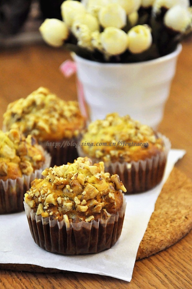 低脂香蕉核桃马芬