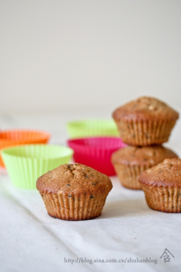 奶香芝麻香蕉玛芬