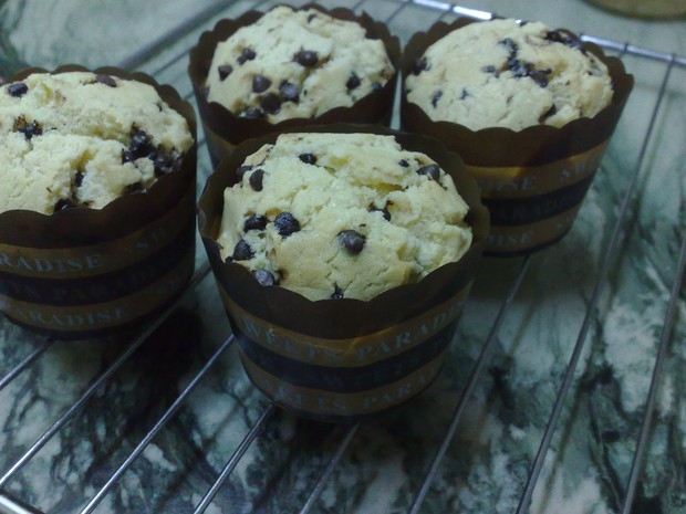 焦糖奶油巧克力豆马芬