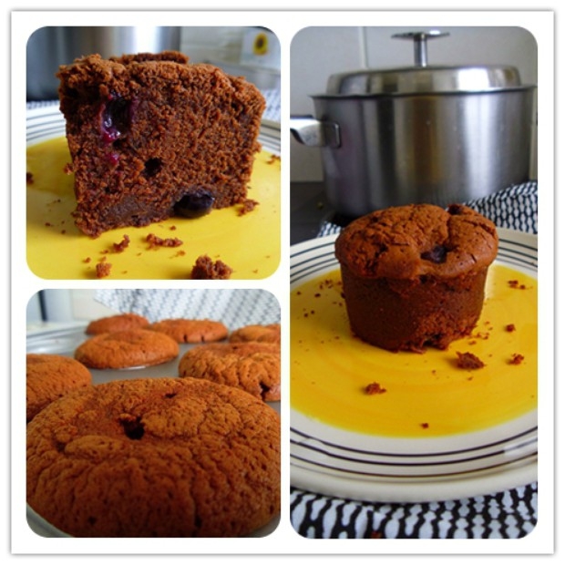 超柔软的巧克力蓝莓麦芬