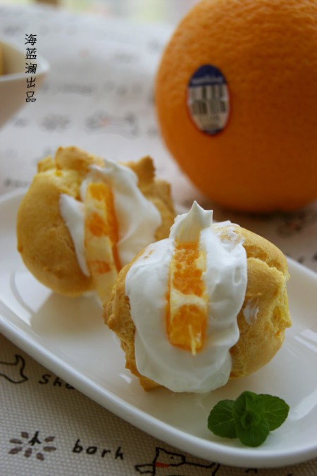 香橙奶油泡芙