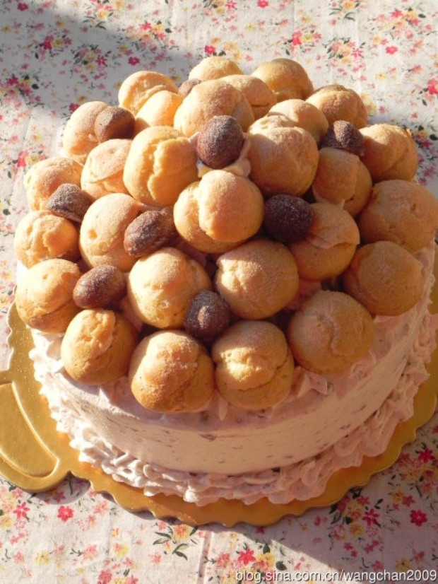 栗子泡芙奶油蛋糕