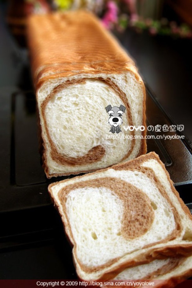 咖啡牛奶双卷大土司