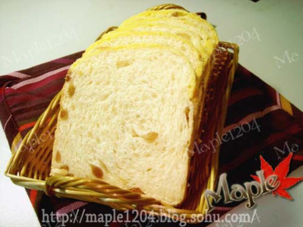 奶香葡萄干吐司