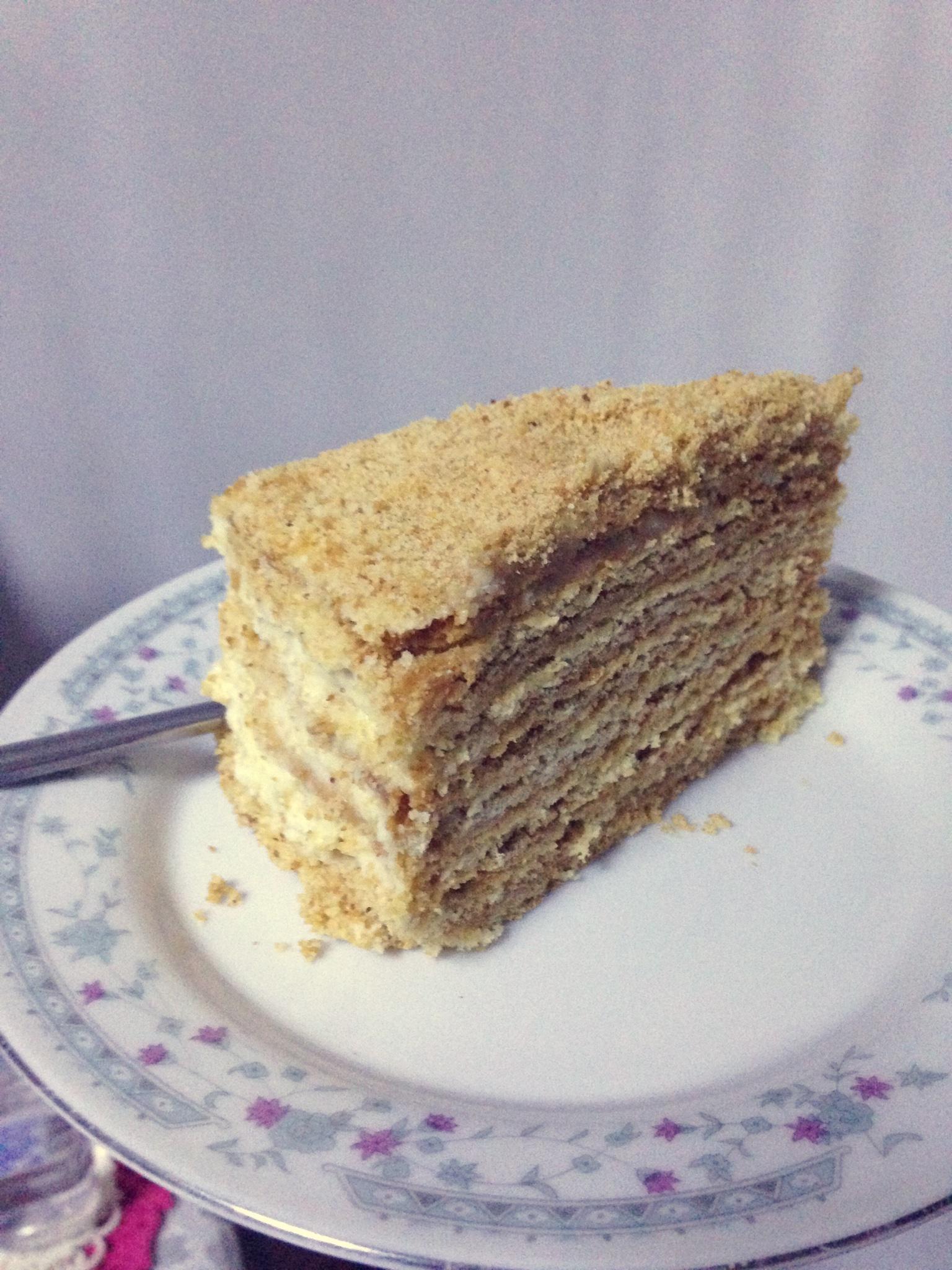 俄罗斯蜂蜜蛋糕   千层蛋糕【又名提拉米苏】