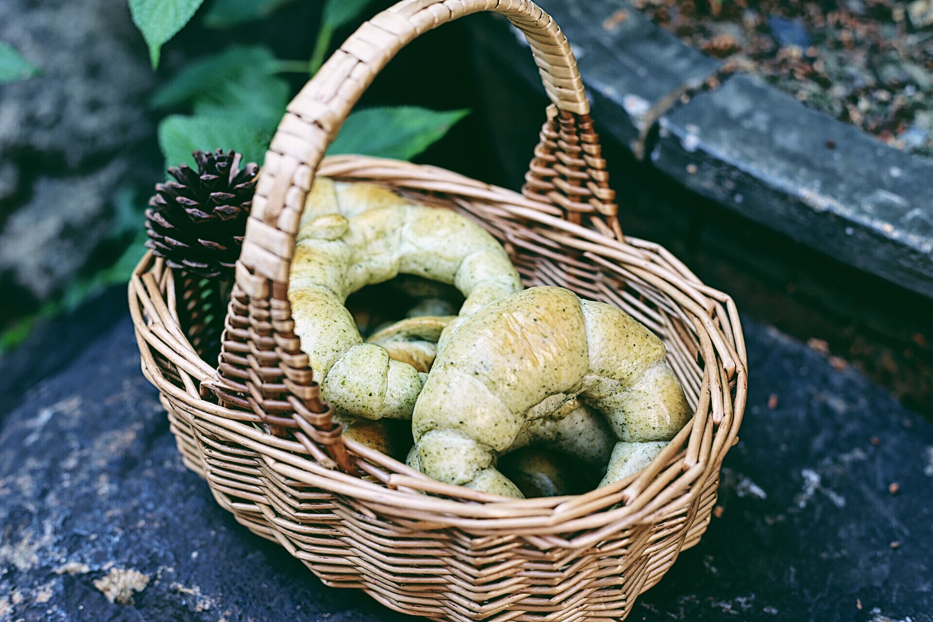 海苔牛角卷面包（一次发酵）