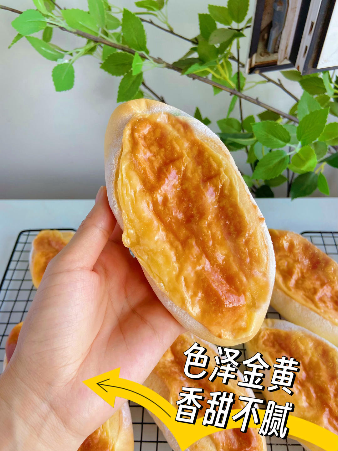岩烧乳酪面包，无需淡奶油成功复刻面包坊爆品，一次发酵甜而不腻，烘焙新手零失败配方
